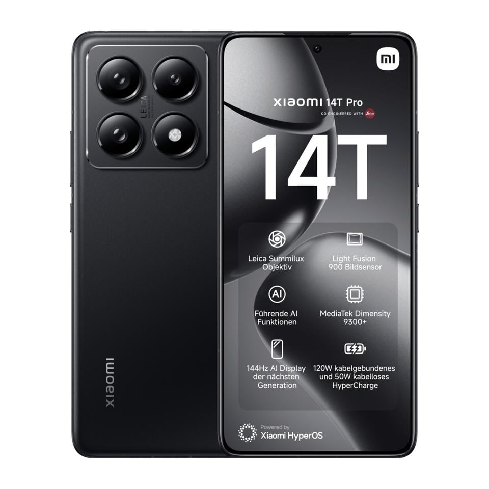 Xiaomi 14T Pro 512GB Titan Black Smartphone Dual Sim Nero